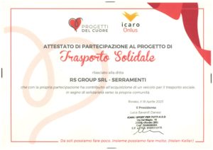 Scopri di più sull'articolo Rs Serramenti Group nel Sociale!